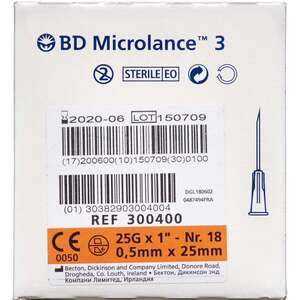 BD Microlance 3 (25 G - 25mm) Kanyler