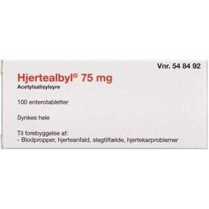 Hjertealbyl entero 75 mg  100 stk