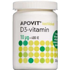 Apovit D3-vitamin tabletter (10 µg) 300 stk