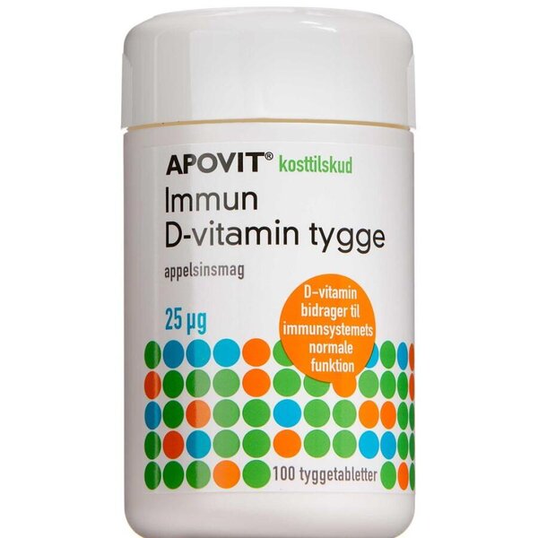 Apovit Immun D-vitamin Tygge (25 µg)