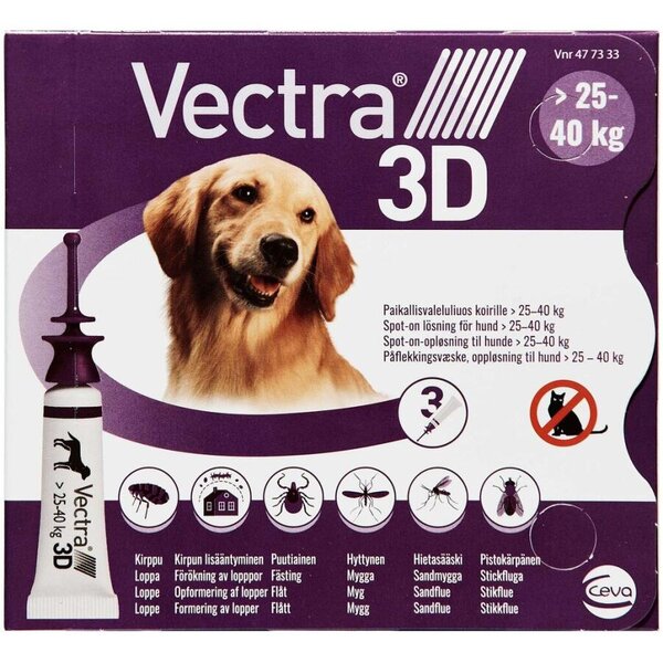 Vectra 3D Spot-on opløsning (25-40 kg)