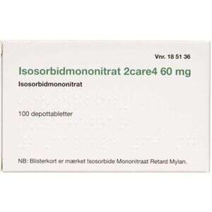 Isosorbidmononitrat  60 mg "2C4" 100 stk