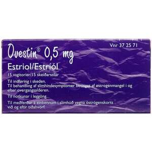 Ovestin 0,5 mg vagitorier 15 stk