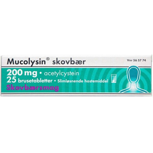 Mucolysin Skovbær 200 mg 25 stk