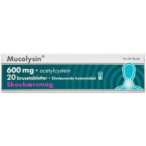 Mucolysin 600 mg Skovbær 20 stk