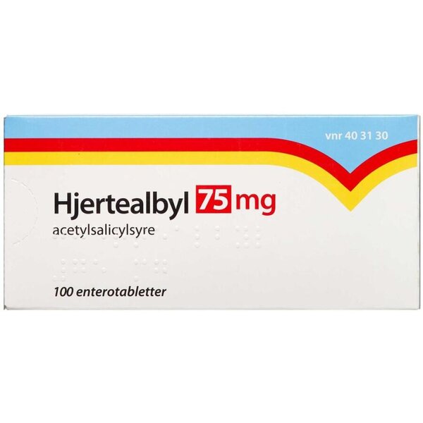 Hjertealbyl 75 mg 100 stk