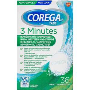 Corega Tabs 3 minutes