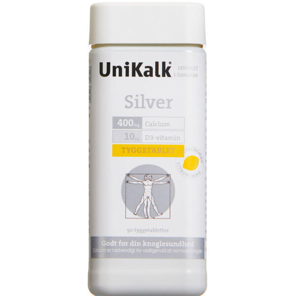 Unikalk Silver Tyggeabletter (90 stk.)