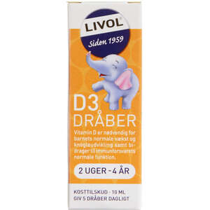 Livol D3 DRÅBER 2 UGER - 4 ÅR