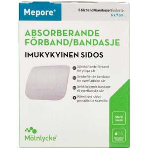 Mepore Forbinding (6 x 7 cm) 5 stk.