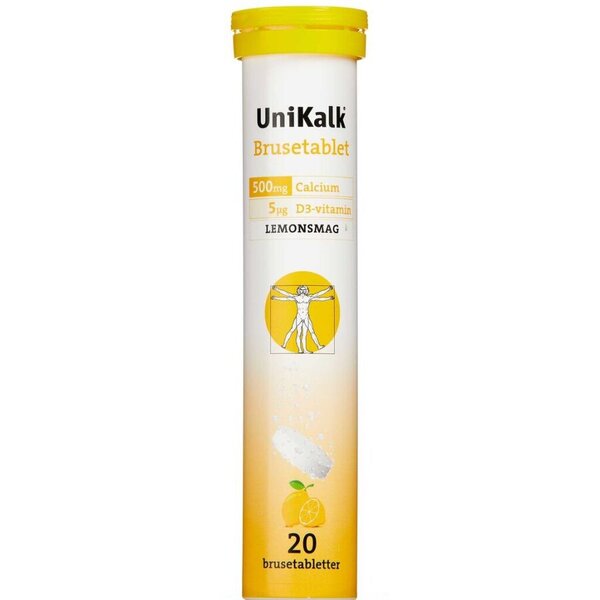 Unikalk Brusetabletter (lemon)