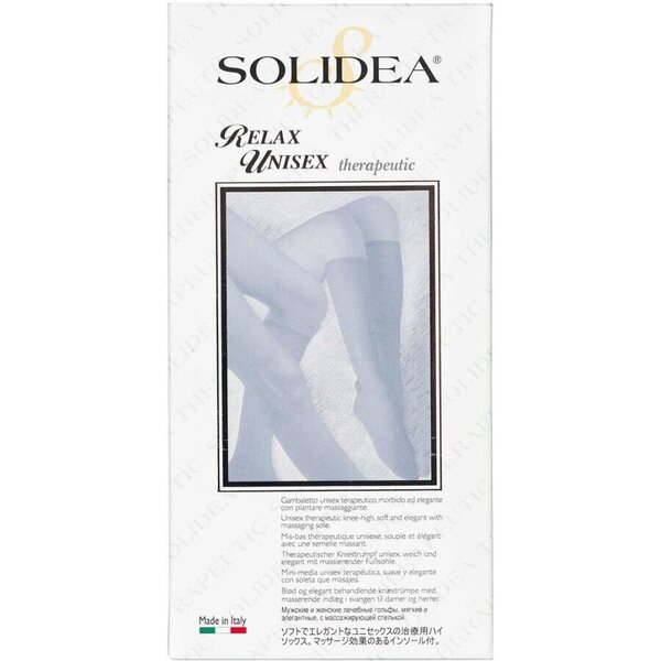 Solidea Relax Unisex Therapeutic Strømpe (sorte med lukket tå str. M)