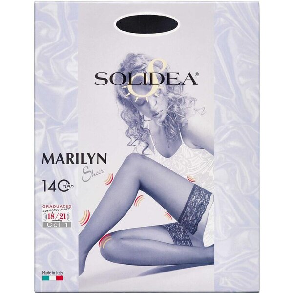 Solidea Marilyn Sheer Lårstrømper (M-L/Sort)