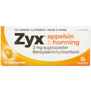 Zyx appelsin & honning 3 mg