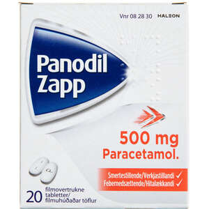 Panodil Zapp 500 mg 20 stk