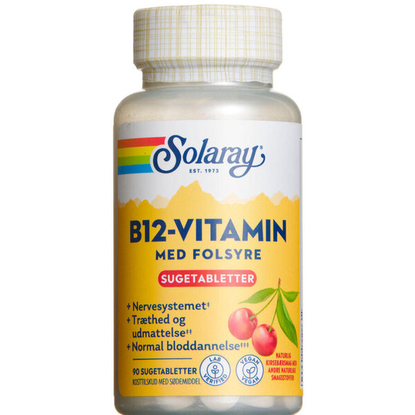 Solaray B12 med Folsyre