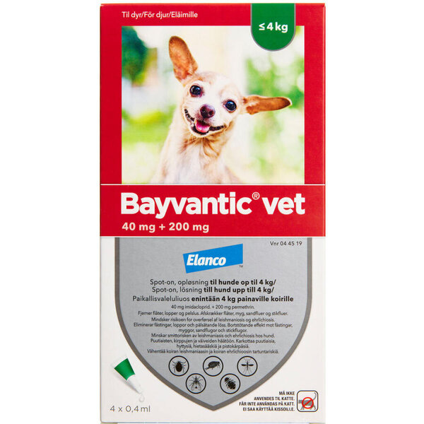 Bayvantic Vet. Opløsning Hund op til 4 kg