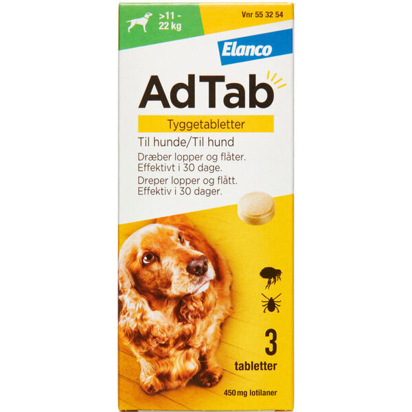 AdTab til hunde >11-22 kg 450