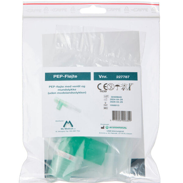 PEP-FLØJTE M.VENTIL & MUNDSTK