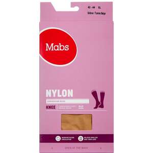 Mabs Nylon Knæstrømpe Tan XL