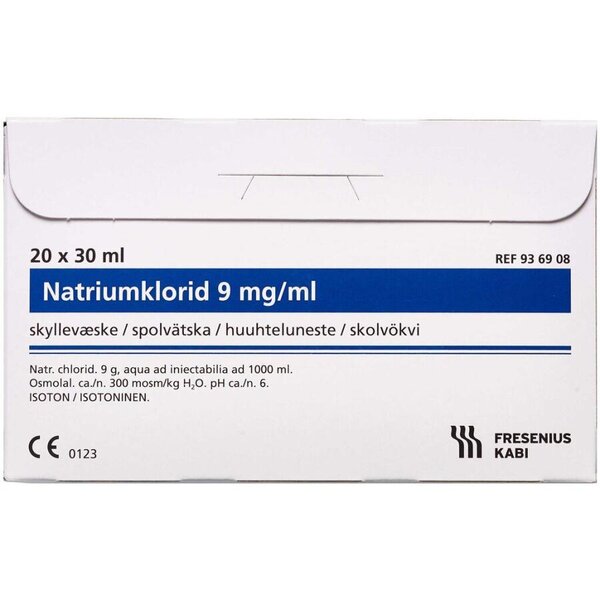 Natriumklorid isotonisk skyllevæske (20x30 ml)