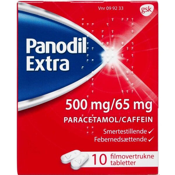Panodil Extra 500+65 mg 10 stk