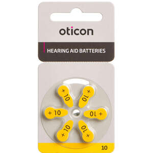 Oticon Zinc Air batterier 6 stk. (+10)
