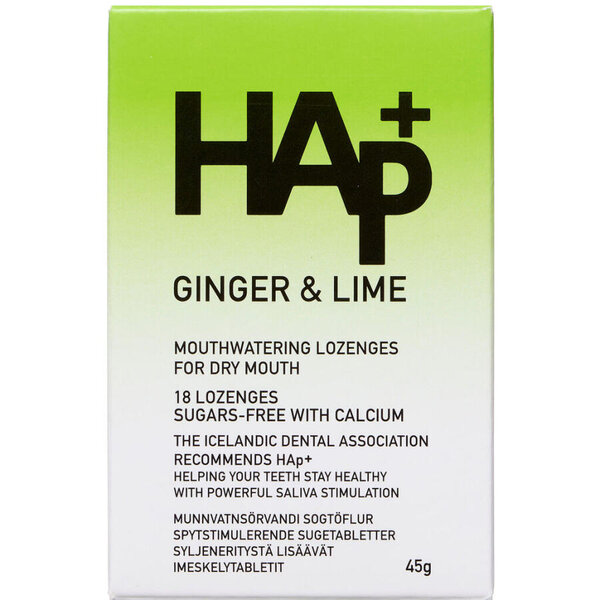 HAp+ tabletter – ingefær/lime