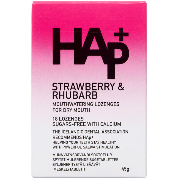 HAp+ tabletter - Jordbær/rabar