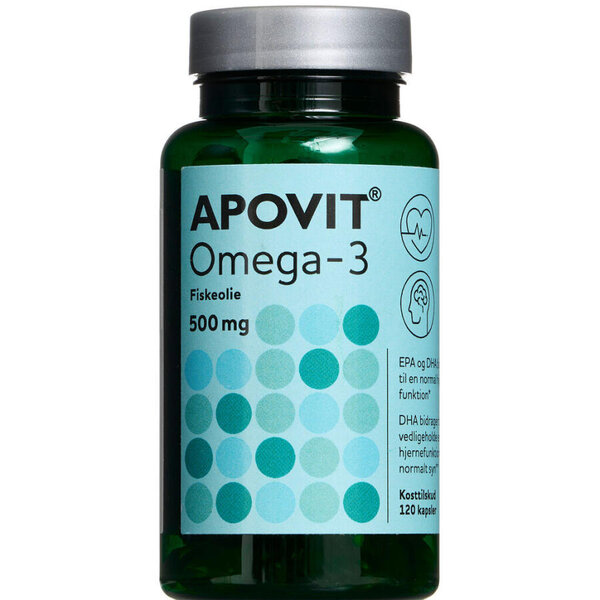 Apovit Omega-3 Kapsler 500 mg (120 stk) 