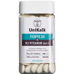 Unikalk Forte 20 K2 140 stk