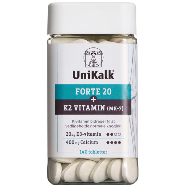Unikalk Forte 20 K2 140 stk