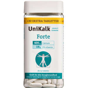 Unikalk Forte Tabletter (180+30 stk.)