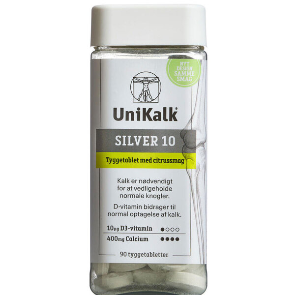 Unikalk Silver Tyggeabletter (90 stk.)