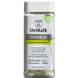 Unikalk Silver Tyggeabletter (90 stk.)