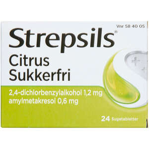 Strepsils citron sukkerfri 24 stk