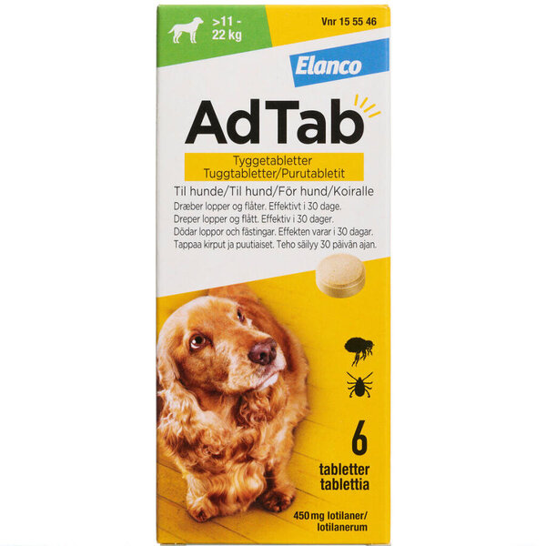 AdTab til hunde >11-22 kg 450