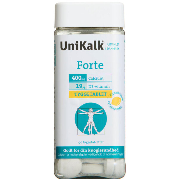Unikalk Forte Tyggetabletter (90 stk)