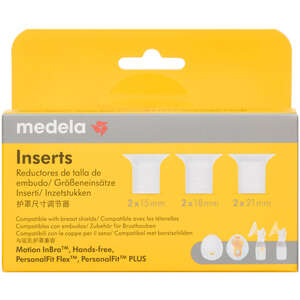 Medela brysttragte 15,18,21mm