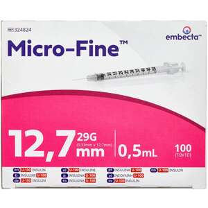 Insulinsprøjte 0,5 ml Steriel